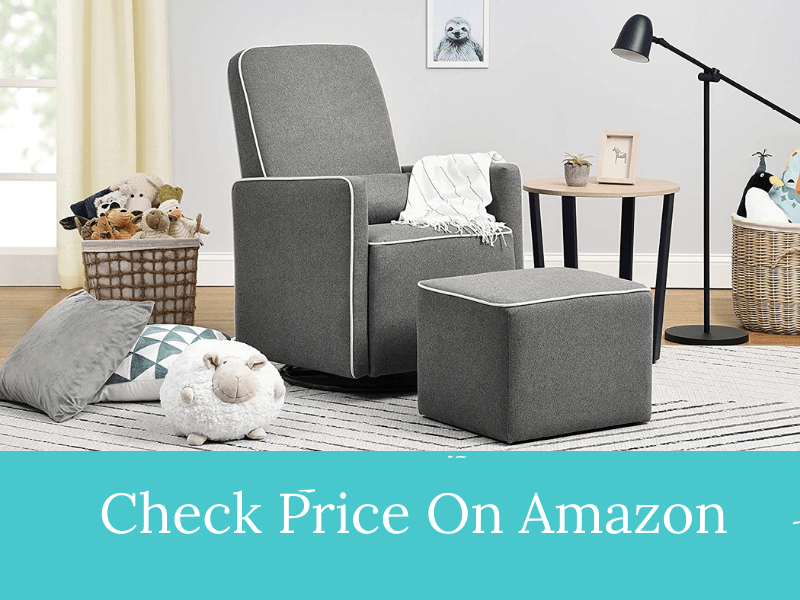 DaVinci Olive Upholstered Swivel Glider